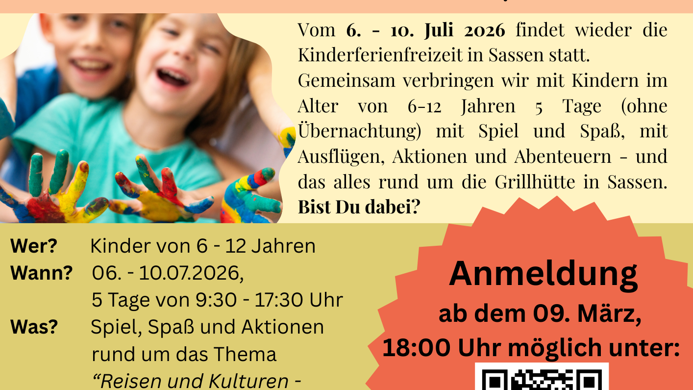 Anmeldung Ferienfreizeit Sassen