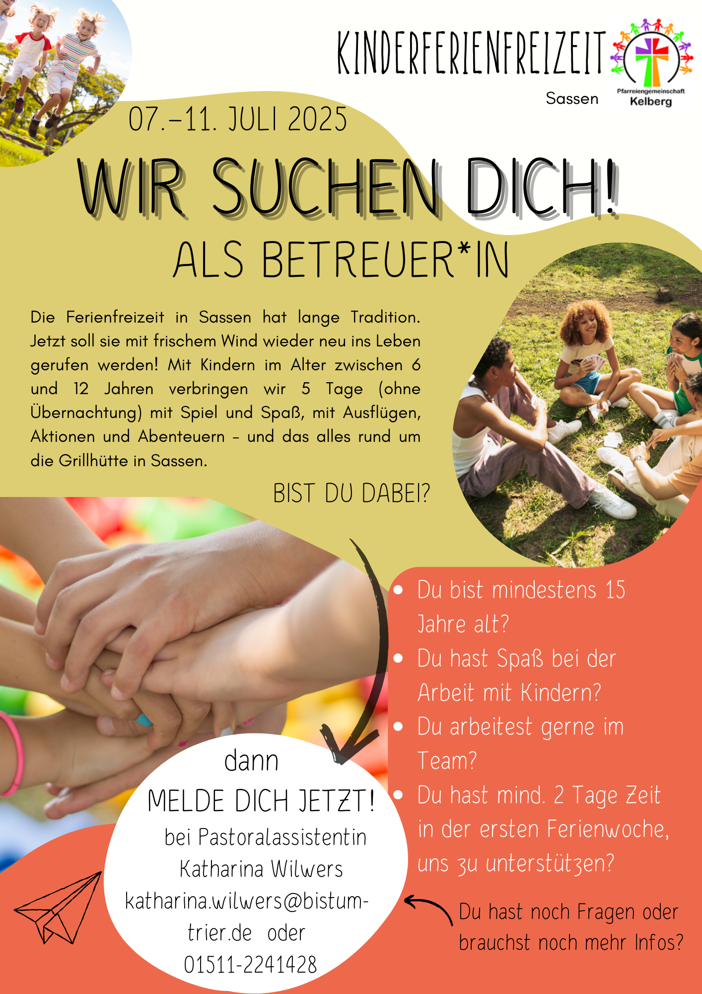 Wir suchen Dich! Als Betreuer*in bei der Ferienfreizeit Sassen