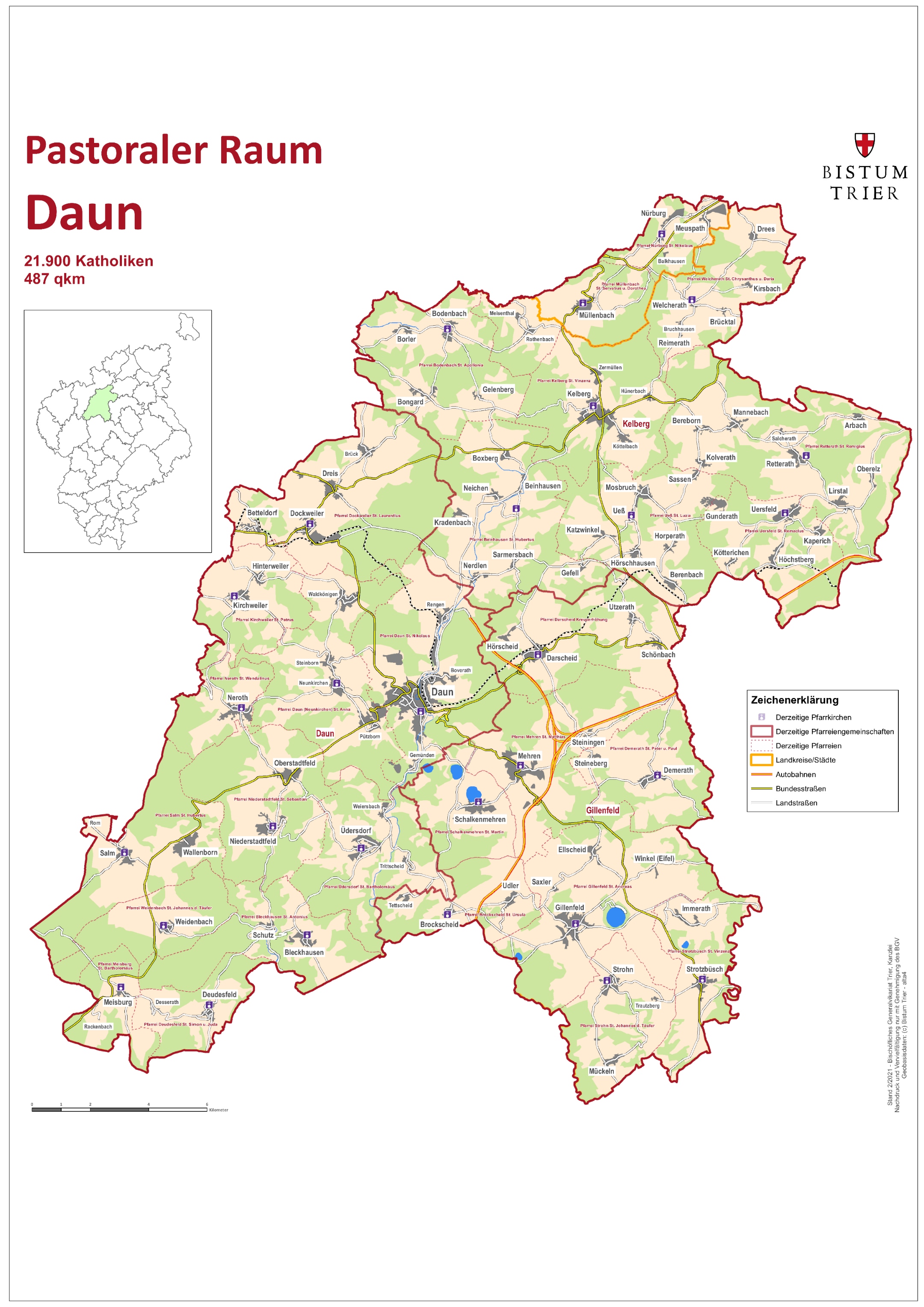 Landkarte (c) Bistum Trier Landkarte